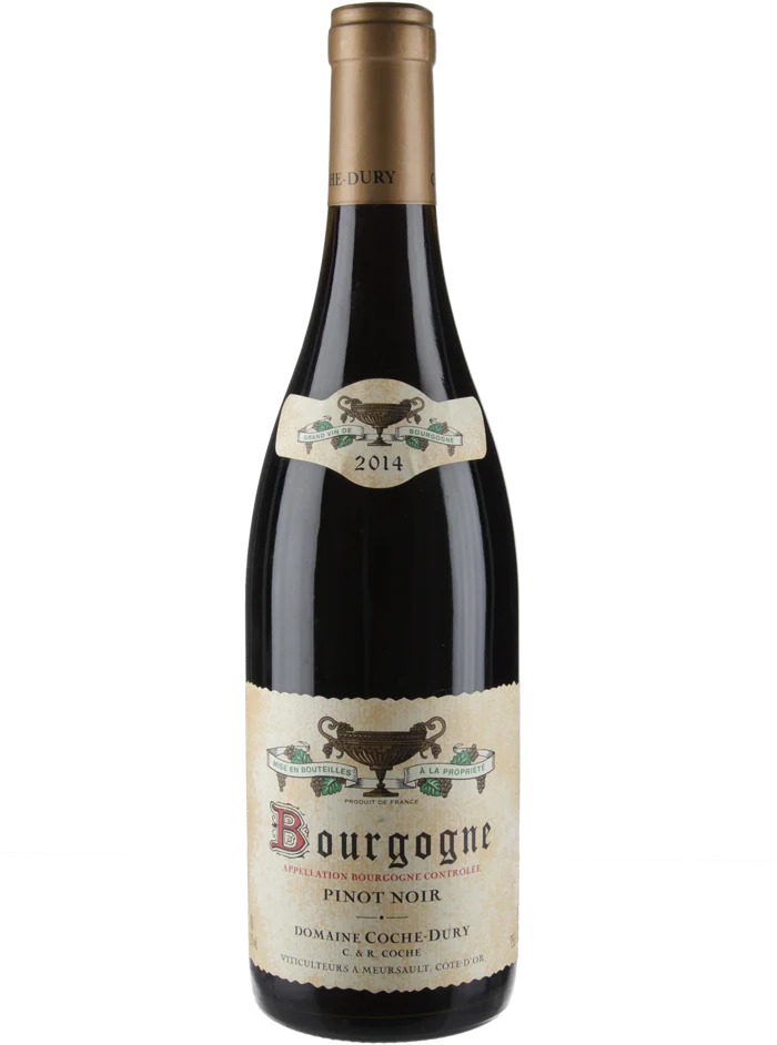 Bourgogne Pinot Noir 2017 by Domaine Coche-Dury, Bourgogne, red wine bottle